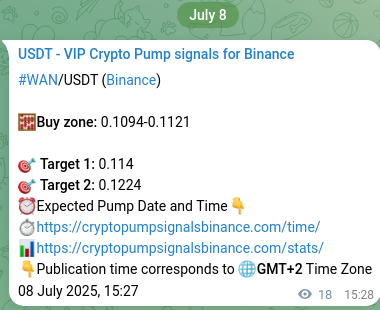 Authenticated WAN pump signal on Binance, 08 July 2025, 15:57