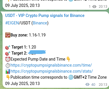 Crypto pump signal proof: EIGEN on Binance, 09 July 2025, 21:16
