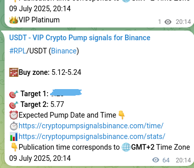 Signal authentication: USUAL pump on Binance at 09 July 2025, 21:57