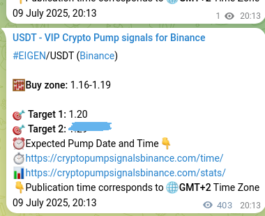 Crypto trading signal proof: LINK pump on Binance, 10 July 2025, 07:24