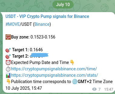 Verification image for MOVE pump signal on Binance at 10 July 2025, 15:59