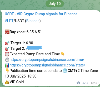 View the trading signal verification for LPT pump from Binance, 11 July 2025, 03:26 Trading signal verification: LPT pump from Binance, 11 July 2025, 03:26