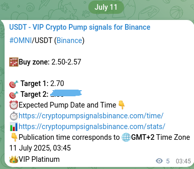 View the signal verification for OMNI on Binance, 11 July 2025, 03:52 OMNI signal verification on Binance, 11 July 2025, 03:52