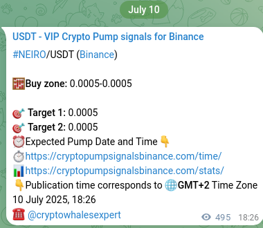 See the authenticated proof of NEIRO's pump signal on Binance, 11 July 2025, 08:10 Authenticated proof of NEIRO's pump signal on Binance, 11 July 2025, 08:10