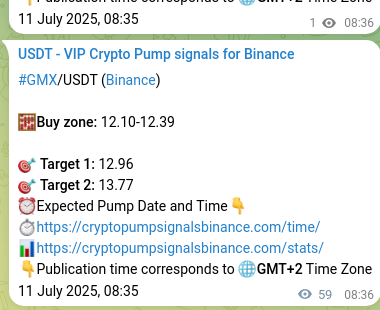 Check the pump signal proof for GMX on Binance at 11 July 2025, 10:11 Pump signal proof for GMX on Binance at 11 July 2025, 10:11