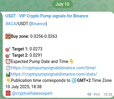 Authenticate the market signal for ACA on Binance at 11 July 2025, 22:09 Market signal authentication: ACA on Binance at 11 July 2025, 22:09