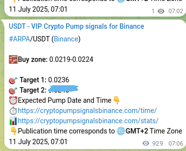 Explore the crypto trading signal verification for ARPA pump on Binance, 12 July 2025, 08:49 Crypto trading signal verification: ARPA pump on Binance, 12 July 2025, 08:49