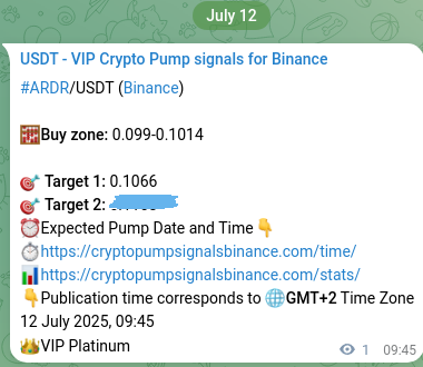Verify the crypto signal for ARDR on Binance, 12 July 2025, 09:47 Crypto signal verification: ARDR on Binance, 12 July 2025, 09:47