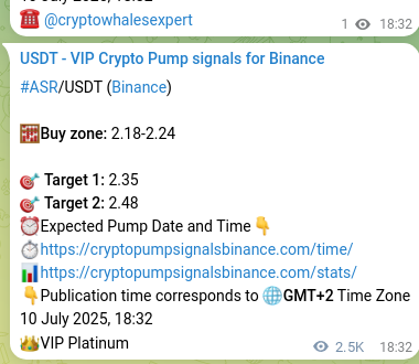 Binance signal proof for RLC, 13 July 2025, 16:29