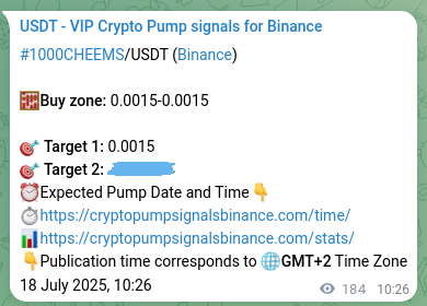 Confirm alpha generation: 1000CHEEMS trading signal profitability on Binance, 18 July 2025, 15:31 Probability confirmation: 1000CHEEMS trading signal success on Binance, 18 July 2025, 15:31