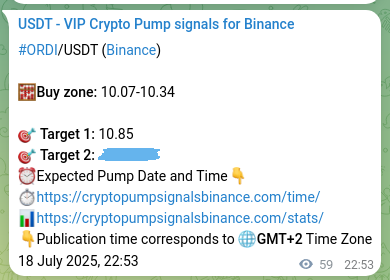 Proof of CVX pump signal on Binance at 19 July 2025, 00:26