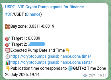 Binance pump signal confirmation for DF at 21 July 2025, 15:42