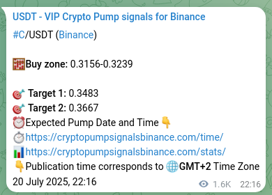 Check the pump signal proof for C on Binance at 22 July 2025, 19:03 Pump signal proof for C on Binance at 22 July 2025, 19:03