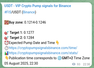 FIS pump signal verification from Binance, timestamp: 06 August 2025, 01:06