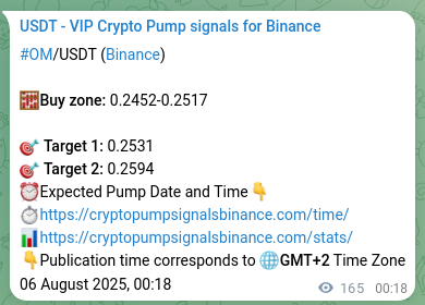 Signal proof for OM pump on Binance at 06 August 2025, 04:48