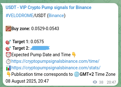 Signal authentication: VELODROME pump on Binance at 08 August 2025, 21:49