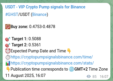 Discover the authenticated GHST pump signal on Binance, 11 August 2025, 18:27 Authenticated GHST pump signal on Binance, 11 August 2025, 18:27