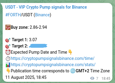Check the Binance signal verification for FORTH pump, 11 August 2025, 18:56 Binance signal verification for FORTH pump, 11 August 2025, 18:56