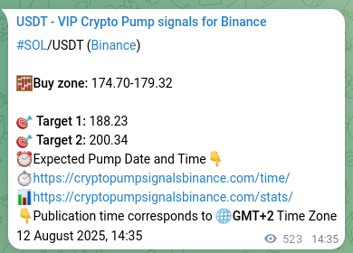 Check the Binance signal verification for SOL pump, 13 August 2025, 05:03 Binance signal verification for SOL pump, 13 August 2025, 05:03