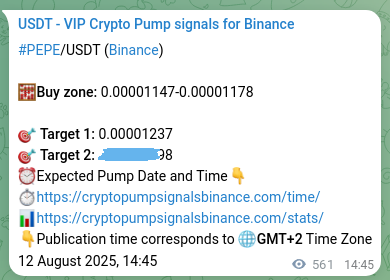 See the real-time verification of PEPE pump signal on Binance, 13 August 2025, 06:20 Real-time verification of PEPE pump signal on Binance, 13 August 2025, 06:20