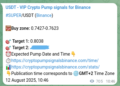 Confirm the crypto trading signal for SUPER pump on Binance, 13 August 2025, 06:22 Crypto trading signal confirmation: SUPER pump on Binance, 13 August 2025, 06:22