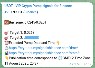 View the proof of VET pump signal on Binance at 13 August 2025, 15:37 Proof of VET pump signal on Binance at 13 August 2025, 15:37