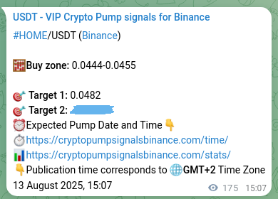 Discover the authenticated HOME pump signal on Binance, 13 August 2025, 19:58 Authenticated HOME pump signal on Binance, 13 August 2025, 19:58