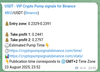 Trading signal confirmation: BIO pump on Binance at 24 August 2025, 11:21