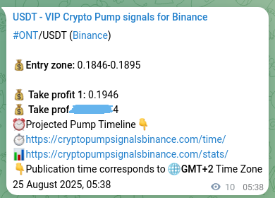 Verification image for ONT pump signal on Binance at 25 August 2025, 05:55