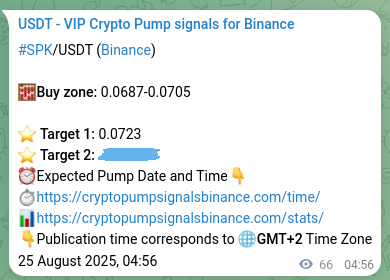 Binance signal verification for SPK pump, 25 August 2025, 06:47