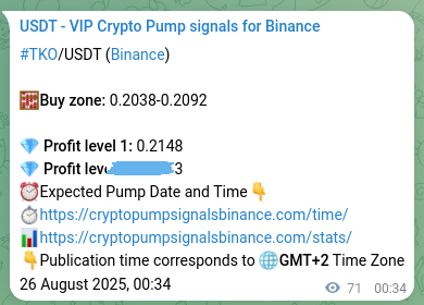 Binance trading signal proof for TKO pump, 26 August 2025, 02:32 Binance trading signal proof for TKO pump, 26 August 2025, 02:32