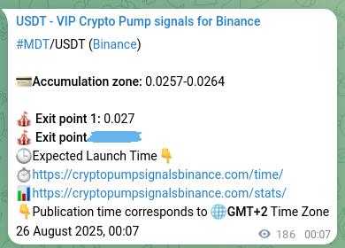 Learn about the MDT pump signal confirmation from Binance, 26 August 2025, 05:17 MDT pump signal confirmation from Binance, timestamp: 26 August 2025, 05:17