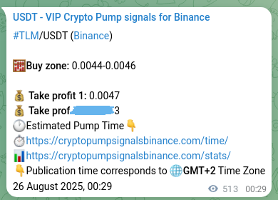 Validate model effectiveness: TLM pump signal success on Binance, 26 August 2025, 14:43 Predictive verification: TLM pump signal reliability on Binance, 26 August 2025, 14:43