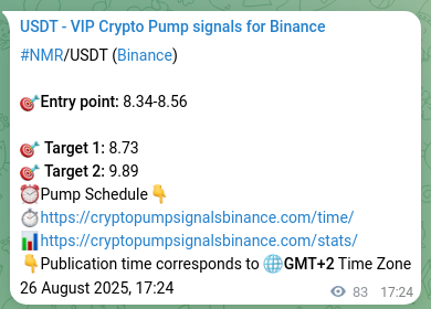 Explore the NMR pump signal verification from Binance, timestamp: 26 August 2025, 19:43 NMR pump signal verification from Binance, timestamp: 26 August 2025, 19:43
