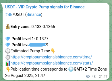 Real-time proof of BB pump signal on Binance, 26 August 2025, 23:07 Real-time proof of BB pump signal on Binance, 26 August 2025, 23:07
