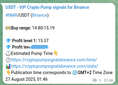Binance pump signal proof for NMR on 27 August 2025, 01:51