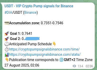 Market signal verification: DIA on Binance at 27 August 2025, 05:48