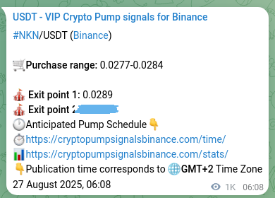 Signal proof for NKN pump on Binance at 28 August 2025, 10:02