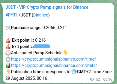 PYTH pump signal verification from Binance, timestamp: 29 August 2025, 01:44