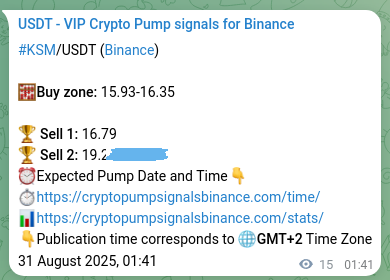 KSM pump signal verification from Binance, timestamp: 31 August 2025, 02:07