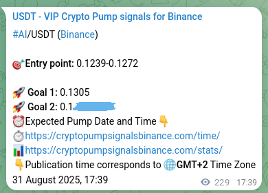 Binance trading signal confirmation for AI pump, 31 August 2025, 23:58