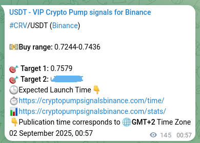 Binance exchange signal proof for CRV, 02 September 2025, 04:57