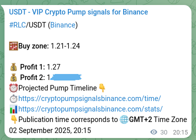 Signal authentication: RLC pump on Binance at 02 September 2025, 21:06