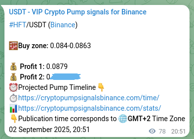 Real-time verification of HFT pump signal on Binance, 02 September 2025, 23:01