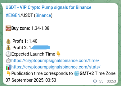 Real-time proof of EIGEN pump signal on Binance, 07 September 2025, 05:19