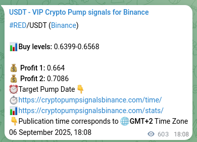 Verification image for RED pump signal on Binance at 07 September 2025, 10:48