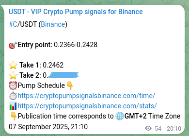 Signal proof for C pump on Binance at 07 September 2025, 22:38