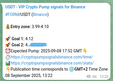 Crypto market signal proof: FORM pump on Binance, 08 September 2025, 15:44