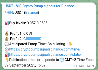 Explore the HIFI pump signal verification from Binance, timestamp: 10 September 2025, 13:15 HIFI pump signal verification from Binance, timestamp: 10 September 2025, 13:15