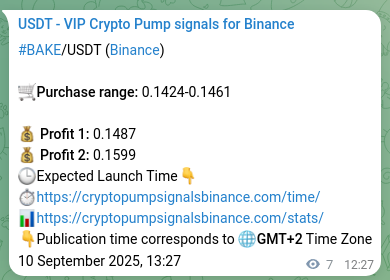Check out the Binance pump signal proof for BAKE on 10 September 2025, 13:39 Binance pump signal proof for BAKE on 10 September 2025, 13:39